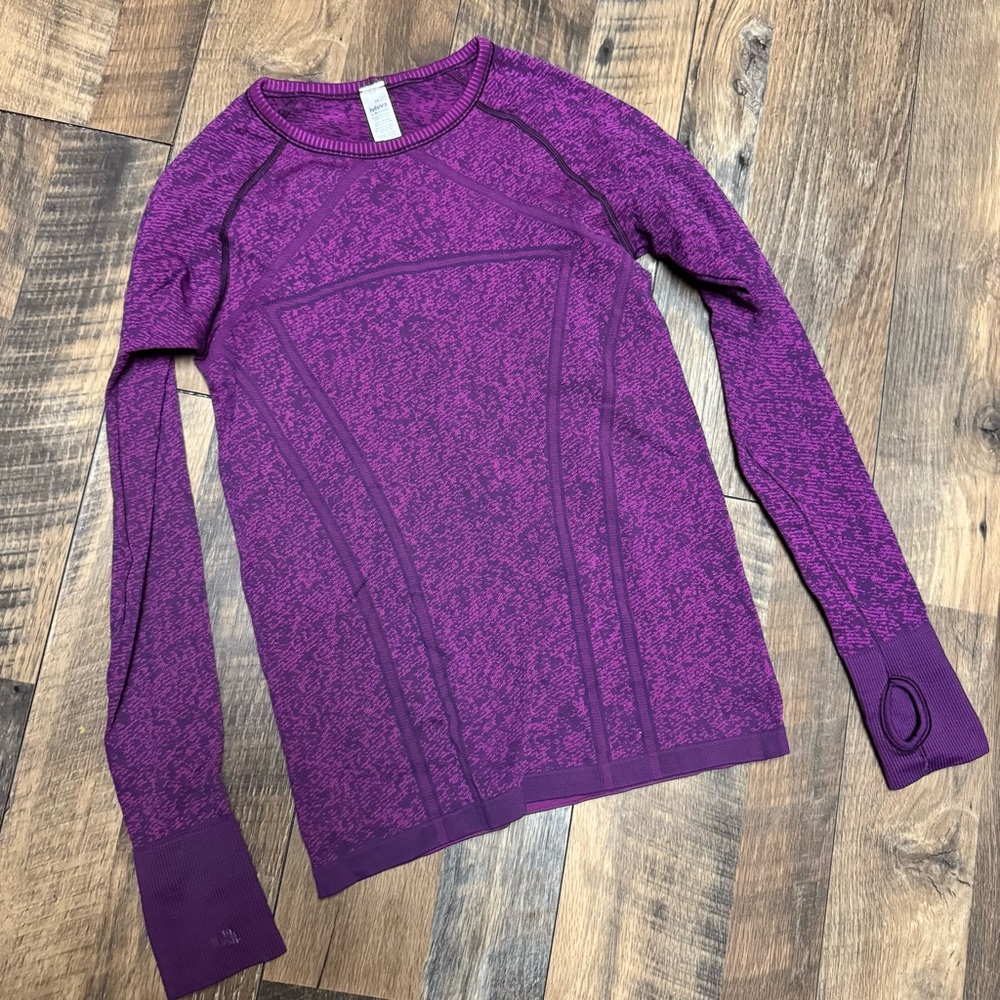 Lululemon Ivivva Seamless Long-Sleeve Performance Top in Purple